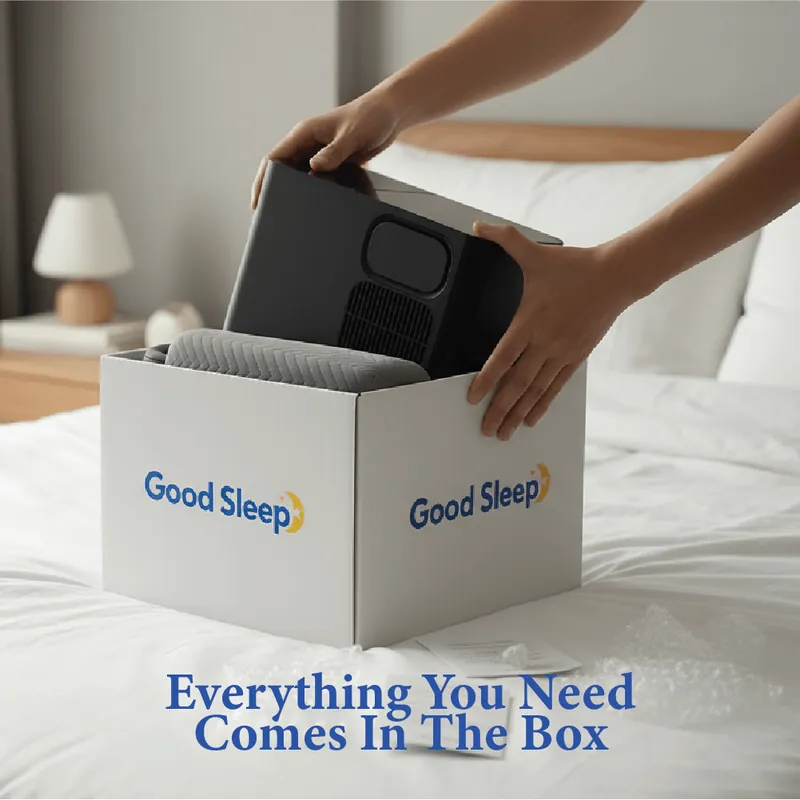 Good Sleep cooling system being unboxed